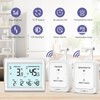OQIMAX Digital Fridge Freezer Thermometer with 2 Remote Sensor, Wireless
