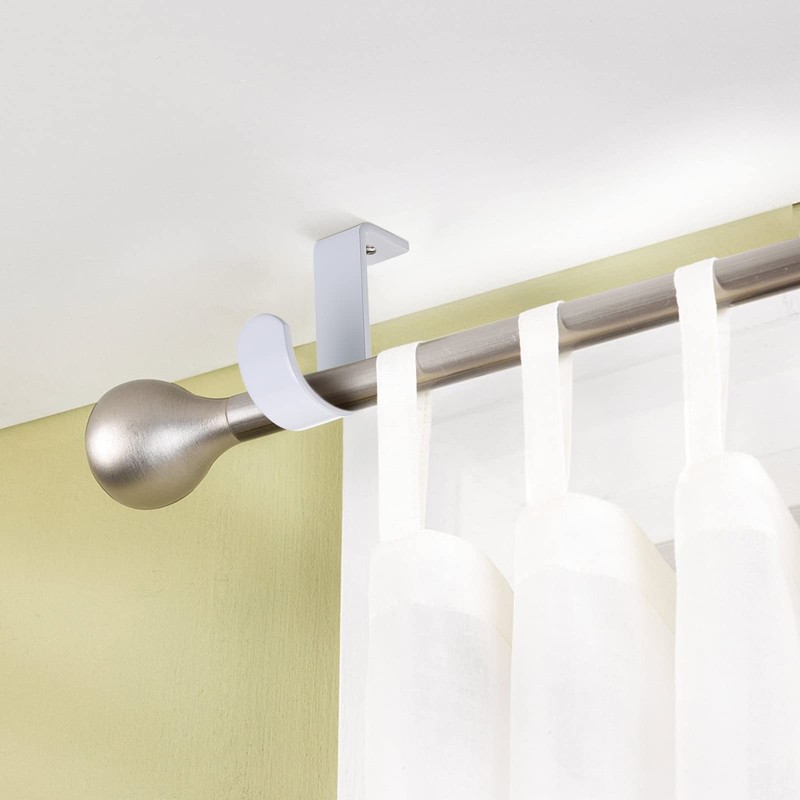 BTSKY 3 Pack Metal Curtain Rod Brackets for 25mm Rod