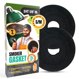 Big Green Egg Gasket Replacement S-M - 2-Pack x 5 FT Smoker Gasket Seal - BGE Gasket 3/4" x 1/8" Felt - Compatible with Big Green Egg - Accessories & Parts for Grill by Smoker Chef