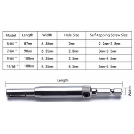 4Pcs HSS Door Window Cabinet Self Centering Hinge Drill Bits Set Center Hinge Drill Bit Mill Tool for Opening Hole-5/64 Inch 7/64 Inch 9/64 Inch 11/64 Inch