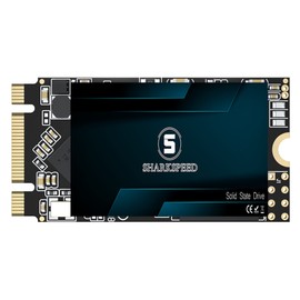 SHARKSPEED SSD 256GB M.2 2242 NGFF 42mm B+M Key SATA 3 Unidad Interna de Estado sólido para computadora portátil de computadora (M.2 2242, 256GB)