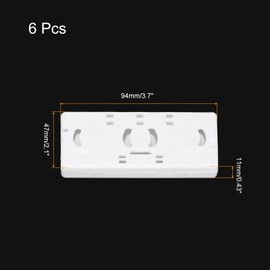 MECCANIXITY Fibre Optic Protection Box Fibre Optical Wiring Protect Case Dustproof 2 to 2 for Optical Network Internet, 6 Pack