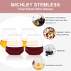 MICHLEY Large Stemless Wine Glasses Clear Tritan Plastic-Unbreakable Wine Cups