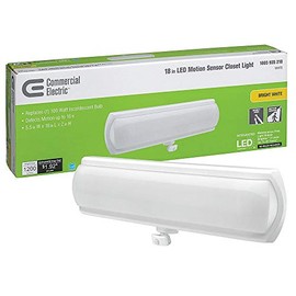 Commercial Electric 18 in. White Closet Integrated LED Strip Light Complete with Adjustable Motion Sensor