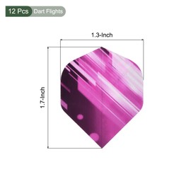 YOKIVE 12 Pcs Dart Flights, Outdoor Standard Darts Accessory Replacements Parts Thick Stripe Style | Soft Tips Steel Tips (Black, Pink)