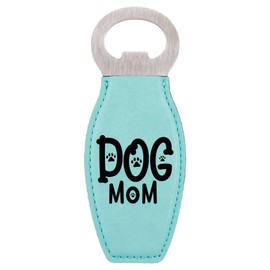 Enthoozies Dog Mom Puppy Teal Laser Engraved Magnetic Bottle Opener - 1.75 Inches x 4.75 Inches