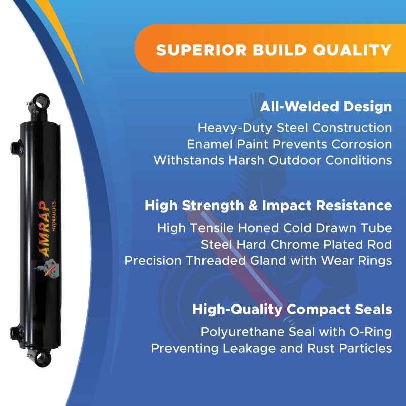 AMRAP Co 2x4 Hydraulic Cylinder 2" Bore 4" Stroke Welded