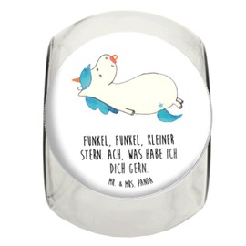 Mr. & Mrs. Panda Bonbonglas Einhorn Schnullie XL 2000ml, Premium Glas, 2000 ml