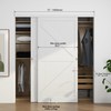 WEWORTH Bypass Sliding Door Track Hardware 72", Wardrobe Closet Door