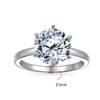 Personalize Wedding Classic Timeless Cubic Zirconia 3CT AAA CZ 6