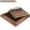 AMEROUS 14 inches Wooden Chess Set with Metal Chess Pieces