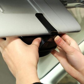 EVGATSAUTO Car Visor Sunglasses Case Holder for Sun Visor Organiser Box Universal Car Versatile Sunglasses Storage Holder Clip Case (Black)