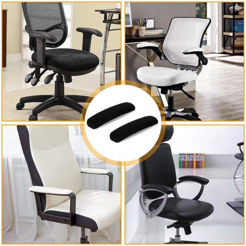Sorcristy 2PCS Office Chair Arm Covers Polyester Removable Machine Washable