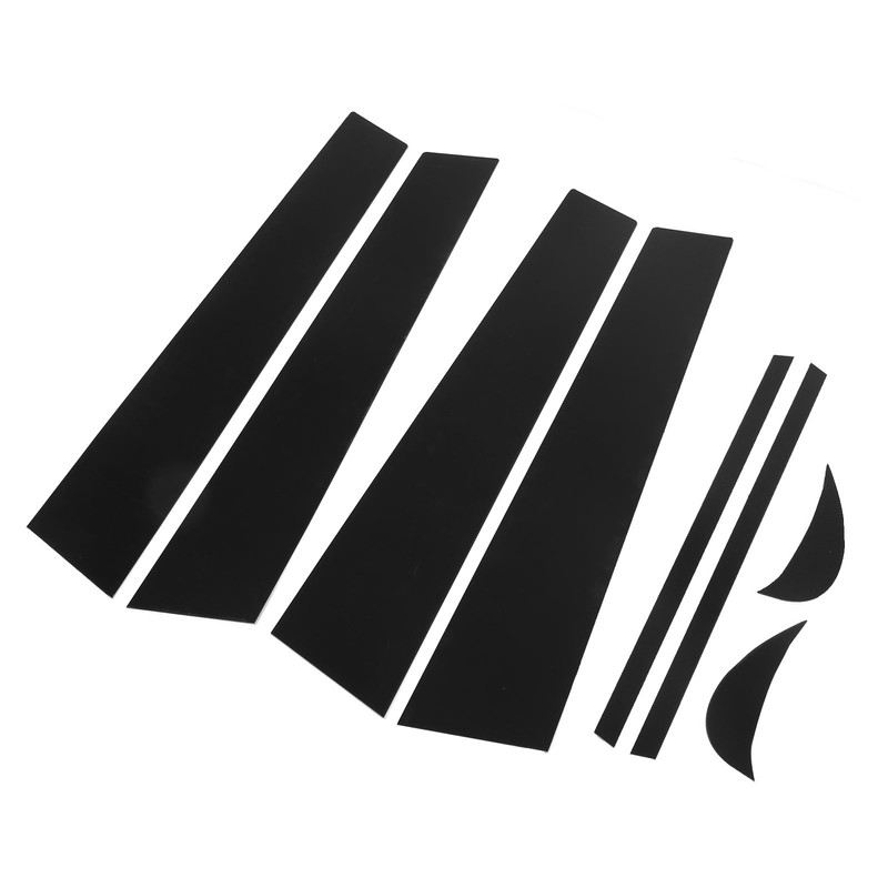 8pcs Pillar Post Trim Kit 4D Style Gloss Black Side