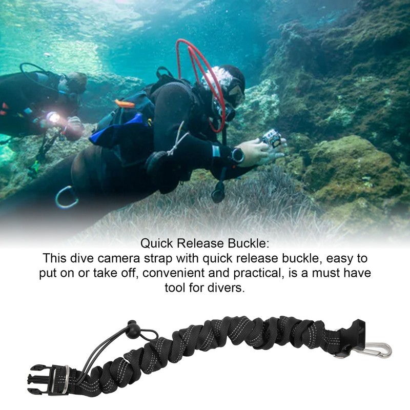 Diving Camera Lanyard Stainless Steel Spring Coiled Lanyard Diving Coil