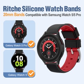 Ritche Christmas Gift Christmas Stocking Stuffers 18mm Silicone Watch Band Quick Release Rubber Watch Bands for Men Women, White Elephant Gifts, Stocking Stuffers for Men