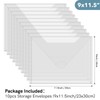 Briartw 10 Pack Large Storage Bag,11.5"x9"Resealable Plastic Envelopes Pockets for