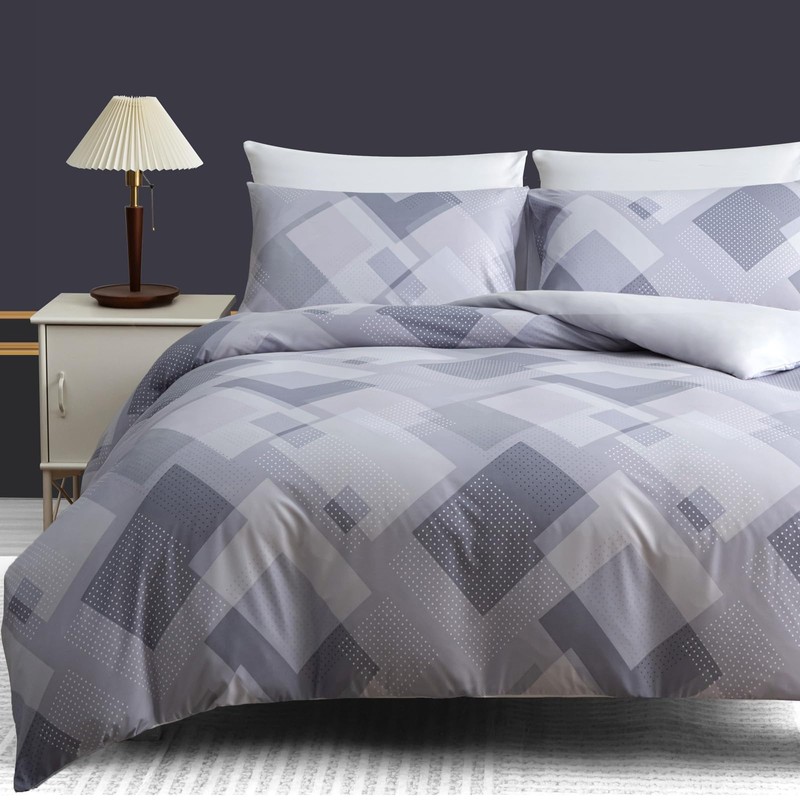 Grace Double Duvet Set - Brushed Microfiber Duvet Cover Double