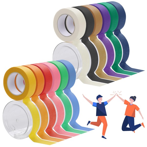 THLO INC Craft Paper Tape Set - 12 Rolls 25mm