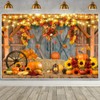 ChloropLastid Fall Thanksgiving Backdrop Barn Door Autumn Photo Background for