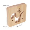 Wood Carving Lamp Dinosaur Hollow Pattern Warm White Light USB