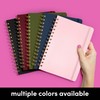 PAPERAGE Graph Paper Spiral Notebook & Journal, (Burgundy), 160 Pages,