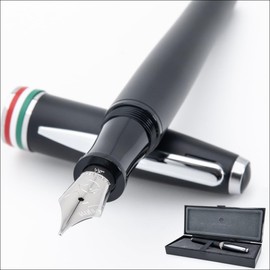 Monteverde USA Aldo Domani Italia Fountain Pen Matte Black – Medium Nib – Free Ink Bottle, Converter & Cartridges – JoWo German Nib – Gift-Boxed Executive Pen