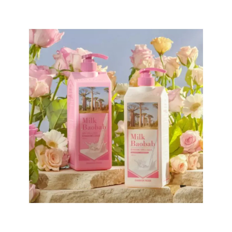 Milkbowbab 밀크바오밥 샴푸 트리트먼트 바디워시 다마스크로즈 Milk Bao Bao Shampoo