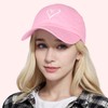 HeyCaps Women's Baseball Cap with Heart-Shaped Embroidery Pattern, Cotton Hat,