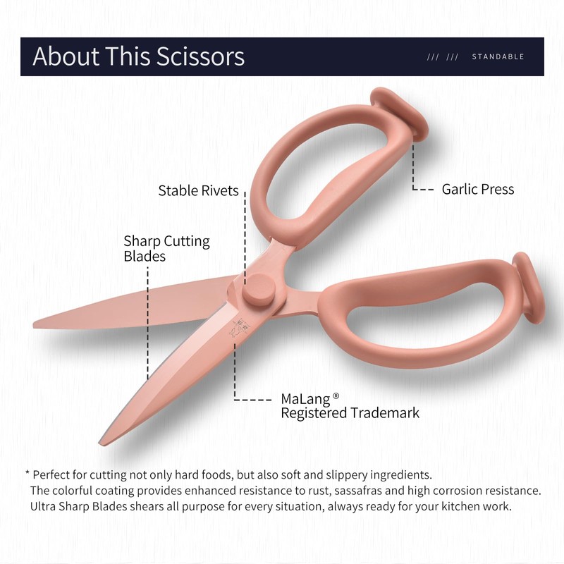 Malang Kitchen scissors, multi-purpose kitchen scissor for food, Heavy Duty