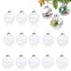 O-Kinee Clear Christmas Baubles, Pack of 16 Christmas Baubles, Tree