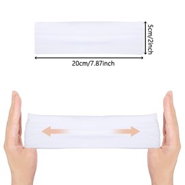 6pcs Headbands for Women Wide Stretch Head Band Women'S Short Wrap Hair Non Slip Elastic Sweat Hairbands Soft Fabric Bands Workout Yoga Running Sport Girls Sports Thick Headband