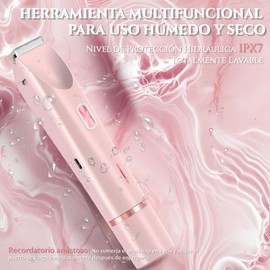 AEKA Rasuradora Eléctrica para Mujer, Eléctrica Facial 2 en 1 Impermeable IPX7, Depiladora de Doble, Portátil y Sin Dolor para Bikini, Piernas, Brazos y Facial