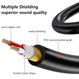 ZIWAI 6.35mm 1/4" to XLR Male Cable, XLR to 1/4 Cable, TRS to XLR Male, 1/4 to XLR Male to Male Cable (1, 25 Feet)