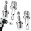 hhfvvda 4 Pcs Silver M10+M14 Woodworking Hex Socket Adapter Set