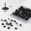 KAKULO 200PCS Thumb Tacks Flat Push Pins Wall Tacks Round