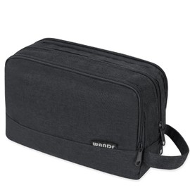 WANDF Toiletry Bag Men's Travel Toiletry Bag Travel Accessories Toiletry Bag Cosmetic Bag Women's Toilet Organiser, Denim Pure Black