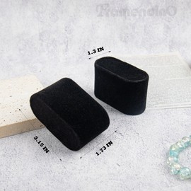 Framendino, 12 Pack Black Velvet Bracelet Pillow Watch Display Jewelry Stand with for Small Business Selling Home Bangle Storage