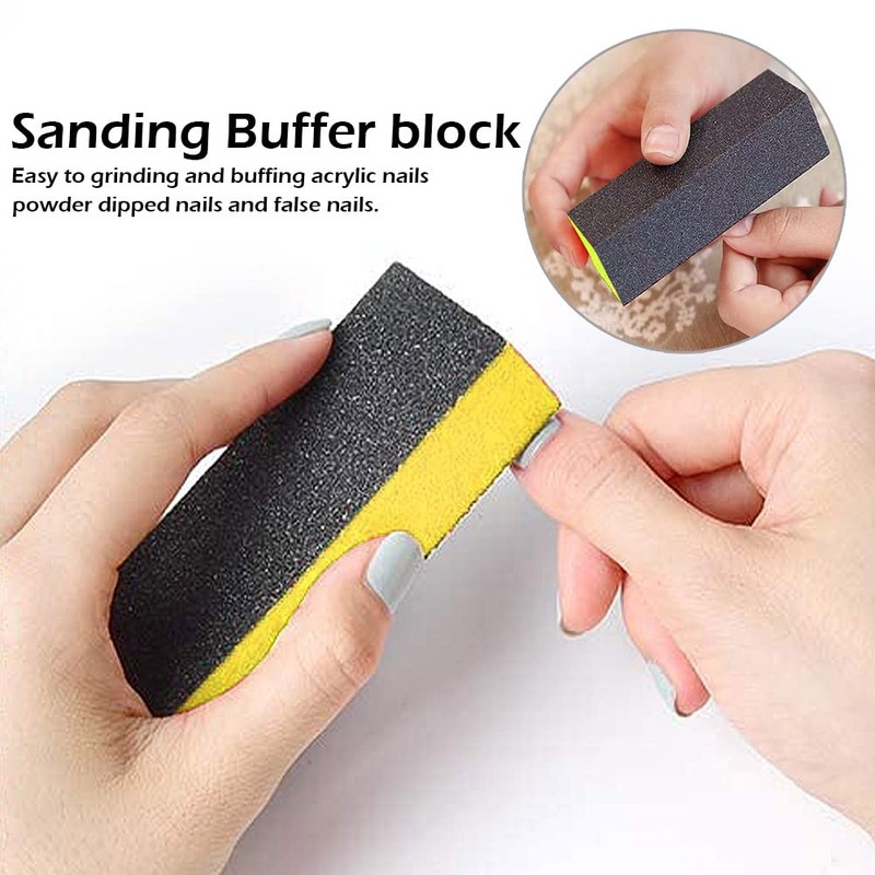 SKYPIA Nail Buffer 3 Sided Blocks Sanding Buffing Grinding Polisher