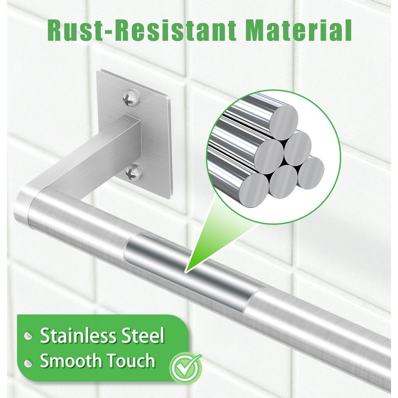 VOTZAAQ Brushed Nickel Towel Bar for Bathroom Wall,Stainless Steel Towel