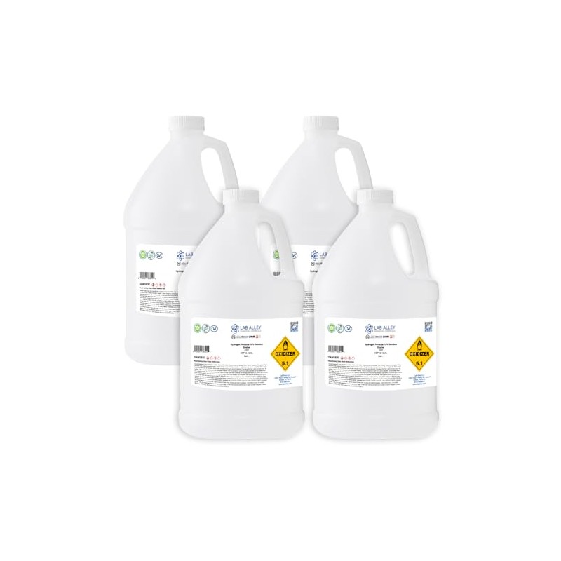 Hydrogen Peroxide 10% Food Grade, 4 x 1 Gallon Case
