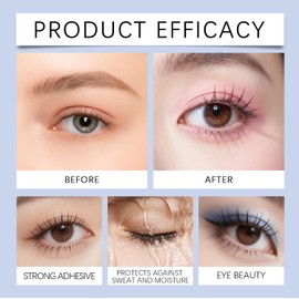 Máscara de pestañas negra resistente al agua y a las manchas, de secado rápido, con efecto rizador, voluminizador y alargador, ideal para looks de diario o de fiesta. (8PCS)