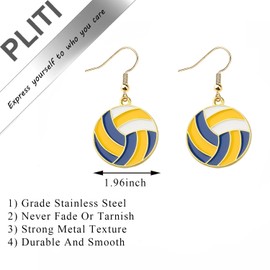 PLITI Volleyball Girl Gift Volleyball Player Gift She Believed She Could So She Did Volleyball Earrings (Volleyball earringsCA)