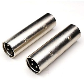 baolongking XLR to XLR Adapter 3 Pin XLR Male to Male Connector Coupler Gender Changer, 2 Pack