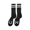 POLAR SKATE Co. Polar Happy SAD SOCKS Black, US Men's Size 7 (22.5 cm) (35 - 24.0 (38 cm), Socks, grey (grey marl)