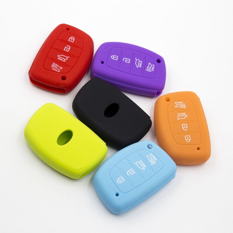 LIGHTKOREA 4 Button Remote Smart Key Chain Silicone Case Cover
