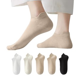 Ankeny Women's Ankle Socks, Anti-Bacterial, Deodorizing, Moisture Wicking, Quick Drying, Fall Off, 5/10 Pair Set, Cotton, Breathable, Cute, Anti-Slip, Fall Prevention, No Stuffy, Ankle Socks, Women's