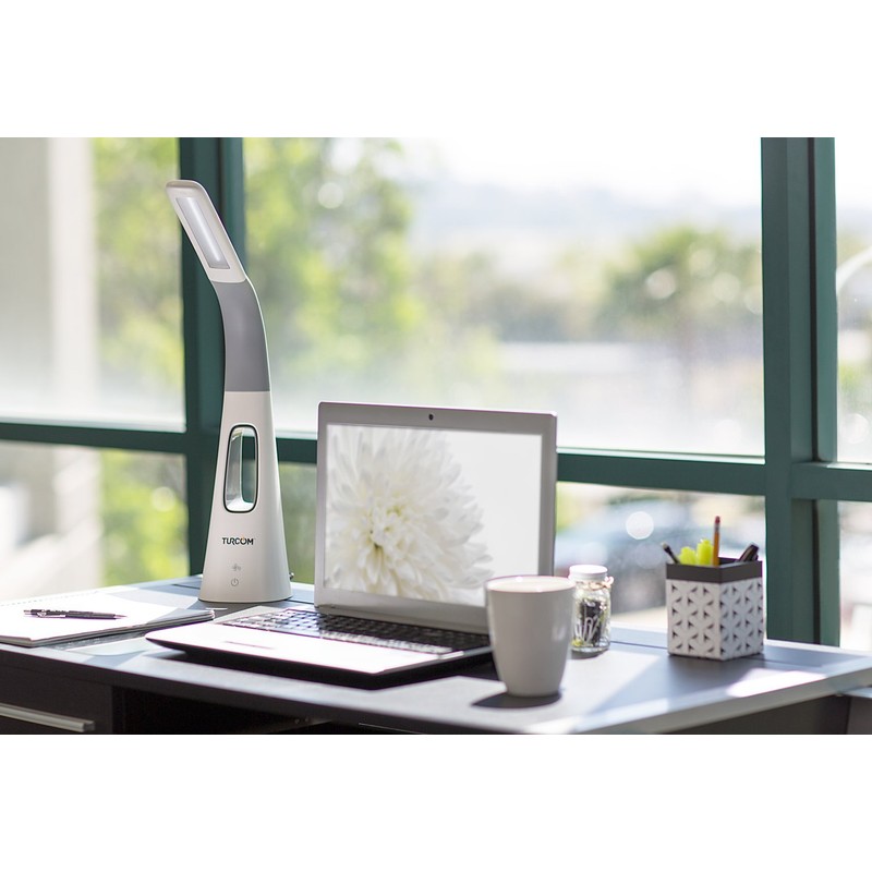 Turcom LED Desk Lamp with Fan, Cool Breeze Lamp with