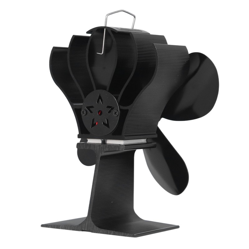 4 Blade Fireplace Fan Aluminium Alloy Heat Powered High Temperature