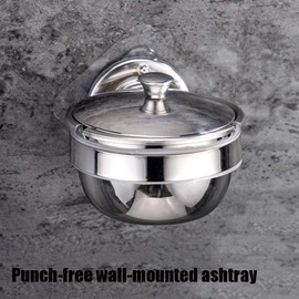 Wall Ashtray for Outdoor Stainless Steel Stainless Steel Tilting Wall Ashtray Safety Ashtray for Catering and Home Wind Ashtray and Standing Ashtray